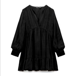 Textured Weave Dress. Short dress, Long-sleeve.